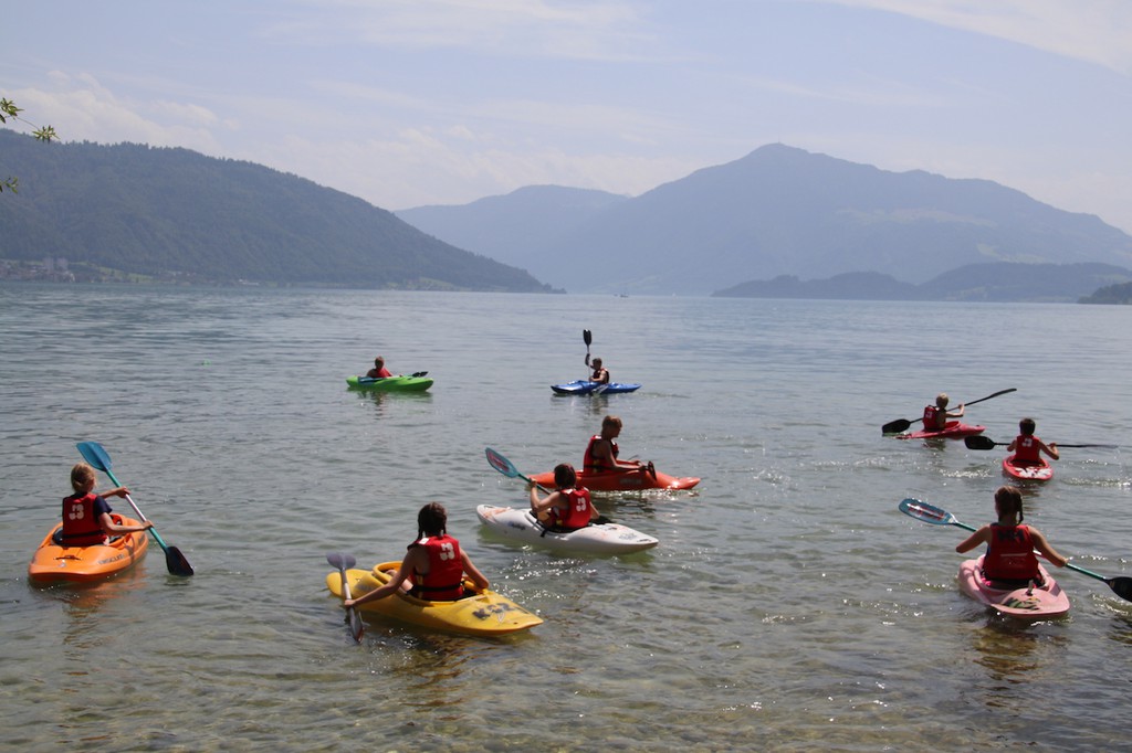 Mit dem Kajak auf dem Zugersee