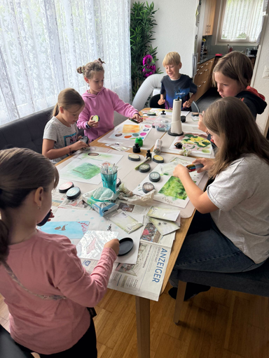 Kartenkunst mit Stempeln